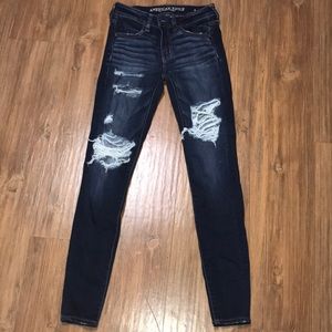 American Eagle ripped jeggings